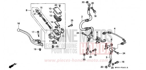 MAITRE-CYLINDRE FREIN AV. CBR600FS de 1995
